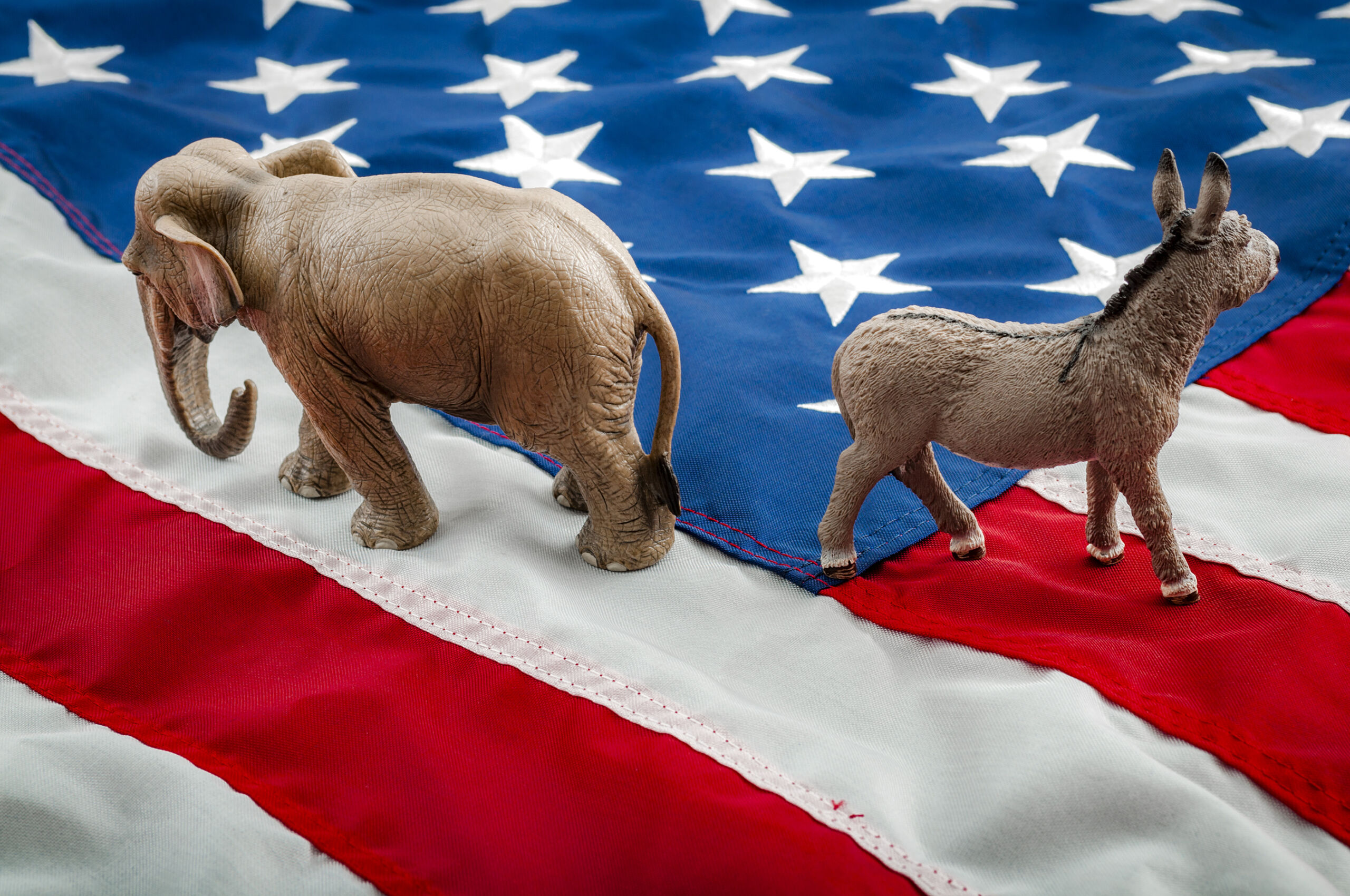 Partisan politics of the democrats and republicans are creating a lack of bipartisan consensus. In American politics US parties are represented by either the democrat donkey or republican elephant